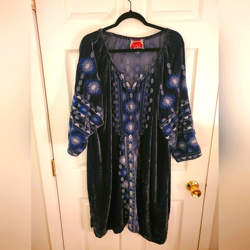 Johnny Was Velvet Tunic Dress